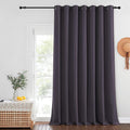 NICETOWN Greyish Purple Blackout Curtains for Bedroom/Living Room 132 Inch Length - Thermal Insulated Room Darkening Grommet Top Window Curtains (100 by 132 - Inch, 1 Panel)