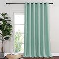 NICETOWN Room Divider Curtain 132 Inches Long, Wide Blackout Sliding Door Curtain for Bedroom, Room Darkening Privacy Window Curtain for Patio Door (1 Panel Set, Aqua Blue, 80 x 132 Inch)