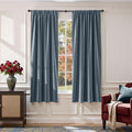 Lazzzy Velvet Blackout Curtains Thermal Insulated Room Window Drapes Super Soft Luxury Curtains for Living Room Bedroom Rod Pocket 2 Panels, Dark Slate, 52" W x 72" L