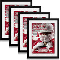 Geetery 4 Pcs Sports Magazine Frame for Wall Fits Measuring 8.5 x 11.25" Magazine Display Frame with Installed Hangers and Core Matting Plastic Comic Book Frames for Wall Hanging(Black , White Mat)