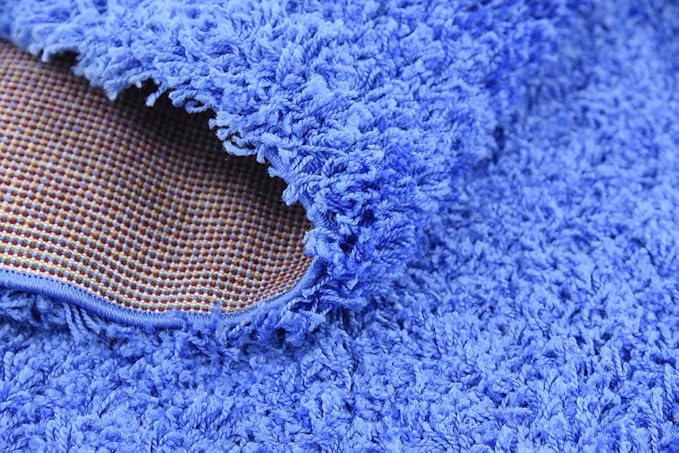 Unique Loom Solid Shag Collection Area Rug (8' x 11' Rectangle, Periwinkle Blue)