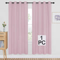 NICETOWN Bedroom Curtain Room Darkening Drapery - Home Fashion Microfiber Thermal Insulated Solid Grommet Room Darkening Curtain for Kitchen (Lavender Pink, 1 Panel, 52 inches Wide by 72 inches Long)