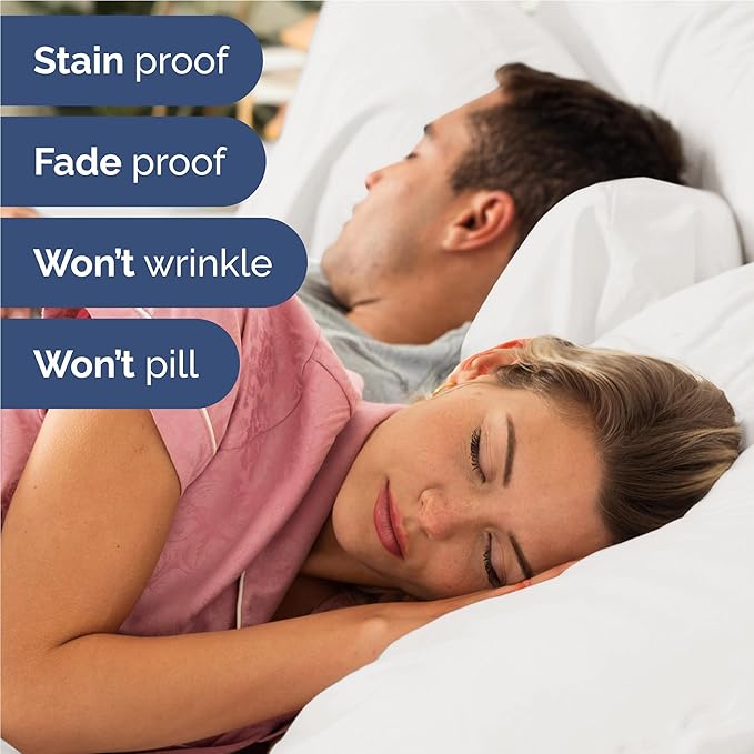 Twin XL 4 Piece Sheet Set - Cooling & Breathable - Hotel Luxury Bedding, Includes Fitted Sheet for Women, Men, Kids & Teens - 1 Flat, 1 Fitted Sheet, 2 Pillowcases w/Deep Pockets - Antique White