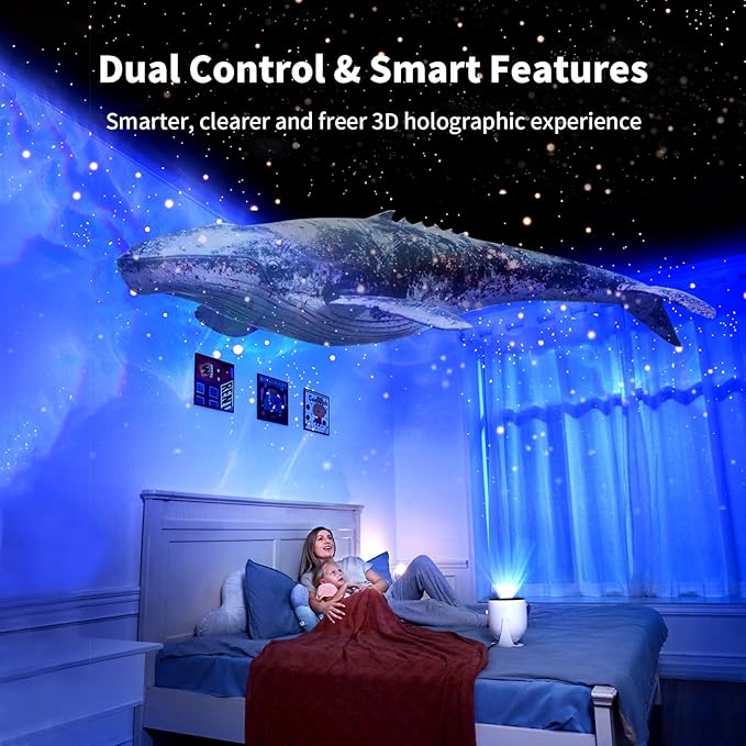 3D Galaxy Projector Star Projector, Planetarium Projector Night Light with Bluetooth Speaker for Bedroom Decor, 90 Dynamic Scenes, Relaxing Ambience & Ceiling Stars for Christmas Gifts,New Year Gift
