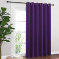 NICETOWN Blackout Sliding Door Curtains 84 Inch Length, Extra Wide Room Divider Grommet Energy Saving Thermal Insulated Curtain for Patio Door Window(W80 x L84, 1 Panel, Royal Purple)