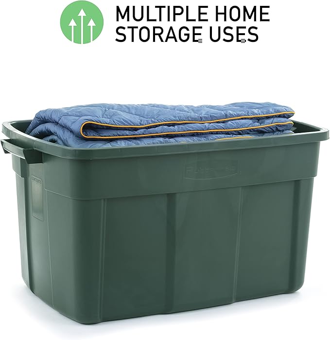 Rubbermaid 3 Pack High Top Storage Containers for Garage and Home Use, 37 Gallon