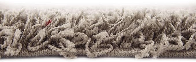 Unique Loom Solid Shag Collection Area Rug (8' Square, Cloud Gray)
