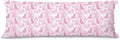 Pink Chinoiserie Labrador Retriever Dog 20x54 Body Pillow Cover with Zipper,Labrador Retriever Decor,Grandmillennial Pink Dog Decorative Body Pillow Cases for Bed Couch