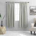 DONREN Light Gray Blackout Curtains - All Season Thermal Insulated Rod Pocket Room Darkening Curtains for Bedroom (2 Panels,42 W x 72 Inch Length)