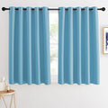 NICETOWN Blackout Curtains 54 Inches Long, Thermal Insulated Room Darkening Curtains for Bedroom, Window Treatment Drapes for Living Room Nursery (W66 x L54 Inch, Teal Blue, 1 Panel)