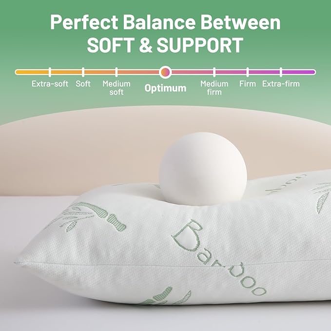 Body Pillow for Adults, Memory Foam Long Pillow for Side Sleeper, Fluffy and Firm Full Body Pillow with Removable Pillowcase,Adjustable Filling,20×54 Inch,Green