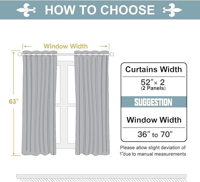 ChrisDowa 100% Blackout Curtains for Bedroom with Black Liner, 2 Thick Layers Total Blackout Thermal Insulated Grommet Window Curtains 2 Panels Set (Forest Green, 52 x 63 Inch)