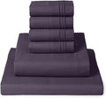 Mellanni Full Sheet Set - 6-Piece Iconic Collection Bedding, (Including 4 Pillowcases), 16-Inch Deep Pocket, Easy Care, Extra Soft, Cooling Sheets, Brushed Microfiber - Purple