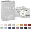 Bella Coterie Luxury Bamboo Viscose Twin Size Sheet Set | 100% Organically Grown | Ultra Soft | Cooling for Hot Sleepers | 18" Deep Pocket [Grey Mist]