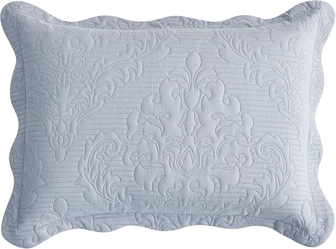 CHIXIN Microfiber Standard Pillow Shams Set of 2 - Decorative Pillow Covers - Light Grey - Size (20" x 26")