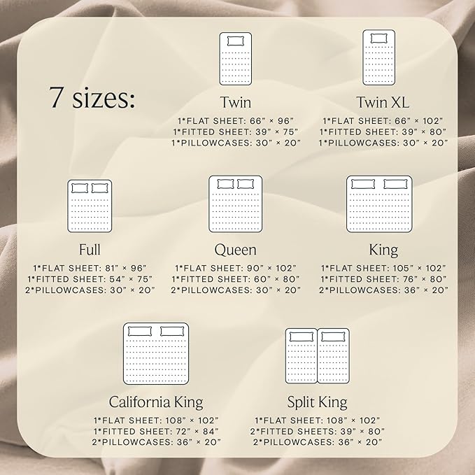 LuxClub 3 PC Twin XL Sheet Set, Deep Pockets Wrinkle Free Cooling Bed Sheets Hotel Bedding for Women, Men, Kids & Teens, Includes 1 Fitted Sheet, 1 Flat Sheet and 1 Pillowcase-Silky Soft Light Khaki