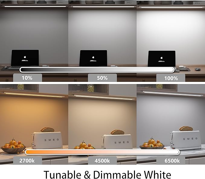 LED Light Bar,Plug-in, Dimmable, Adjustable White & RGB Color Changing, Alexa, Google Home Enabled Remote Counter Lights for Kitchen, Shelf, Cupboard, Desk, Monitor (1-Bar 12 Inch Kit)