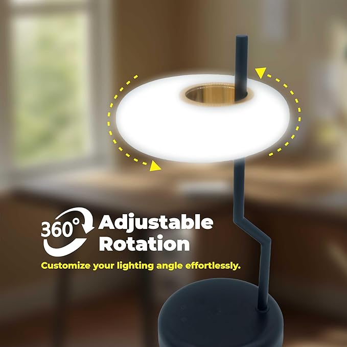 Touch Control Bedside Table Lamp – Dimmable Nightstand Lamp with Outlet for Bedroom, Living Room, and Office