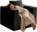 Single Cloud Sofa, Giant Bean Bag Chair with High Backrest & Wider Armrest, Foam Boneless Couch for Small Spaces, Comfy Furry Sofas with Pillows for Living Room, Bedroom, Apartment, Dorm, Office