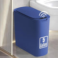TIPGO 5 Gallon Motion Senor Bathroom Trash Can with Lid, Automatic Garbage Can Touchless, Smart Plastic Waste Basket for Narrow Spaces, Bathroom, Office, Bedroom, Living Room (Blue)