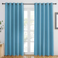 NICETOWN Teal Blue Blackout Curtains 84 inch Length, Grommet Top Room Darkening Drapes for Bedroom Living Room, Light Blocking Window Covering for Privacy (W66 x L84 Inch, 1 Panel)