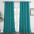 NICETOWN Bedroom Curtain Room Darkening Drapery 102 inches Length - Home Fashion Thermal Insulated Grommet Room Darkening Curtain for Living Room (Peacock Teal, 1 Panel, 52 x 102 inches)