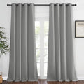 NICETOWN Extra Long Blackout Curtain Drape - (52 by 108-inch, Silver Grey, 1 Panel) Window Treatment Light Blocking Privacy Curtain Panel for Home Decoration