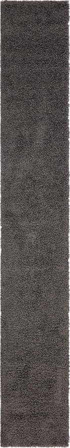 Unique Loom Solid Shag Collection Area Rug (2' 6" x 16' 5" Runner, Graphite Gray)