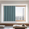 NICETOWN Blackout Curtains 72 inches Long, Grommet Privacy Window Treatment Thermal Insulated Room Darkening Sliding Glass Door Drape for Bedroom Living Room, 1 Panel, W100 x L72, Greyish Blue
