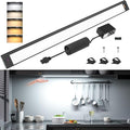 WOBANE Under Cabinet Lighting,Dimmable Counter Lights for Kitchen with 5 Color,Wireless Hand Wave Activated,Plug in LED Light Bar for Kitchen,Shelf,Pantry,Workbench,16.5 inch,800LM,Black