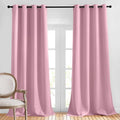 NICETOWN Crystal Pink Blackout Curtains 102 inch Length, Grommet Energy Saving Thermal Drapes Sound Reducing Heat Blocking Window Treatments for Living Room, 2 Panels, W52 x L102
