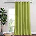NICETOWN Blackout Sliding Glass Door Curtains, Room Darkening Thermal Insulated Curtains for Living Room Bedroom, Extra Wide Window Drapes, 1 Panel, W80 x L118, Fresh Green