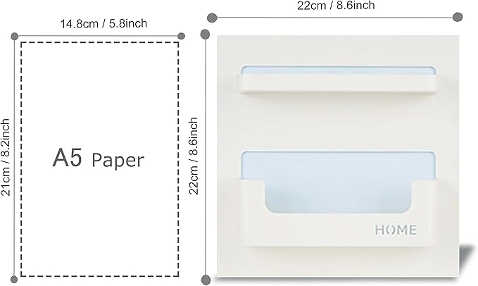 EHKIT Bedside Shelf Accessories Organizer- Wall Mount Self Stick On,Ideal for Glasses,Remote,Earphone, Cell Phone Charger,Manicure Kit