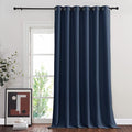 NICETOWN Navy Blue Blackout Room Divider Curtains 90 inch Length, Grommet Energy Saving Thermal Drapes Sound Reducing Window Treatments for Living Room, 1 Panel, W80 x L90