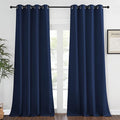 NICETOWN Blackout Curtains for Windows 90 inch Length - Grommet Energy Saving Thermal Drapes Sound Reducing Heat Blocking Window Treatments for Living Room (Navy, 1 Panel, W52 x L90)