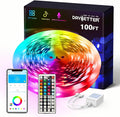 DAYBETTER Smart RGB Led Strip Lights, 100ft Led Lights for Bedroom with App Control, Multicolor Changing Led Light Strips Apply for Home Decor, Living Room, Kitchen, Home Party Decoration