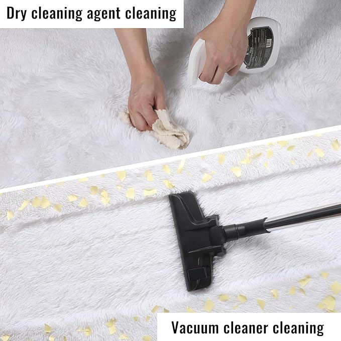 PAGISOFE Soft Comfy White Area Rugs for Bedroom Boys Living Room Fluffy Shag Furry Carpet for Kids Room Soft Shaggy Bedside Cream Rug, Plush Office Rugs Indoor Floor Rugs 4' x 6', Nursery