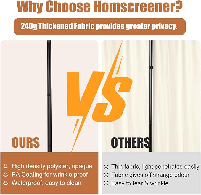 Room Divider Folding Privacy Screens with Wheels, 6FT Tall Divider for Room Separation, Movable Room Partitons and Dividers, Indoor Room Dividers Panel with Fabric (Beige, 4 Panel-88‘’-Wheels)