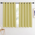 NICETOWN Blackout Curtains 54 Inches Long, Thermal Insulated Room Darkening Curtains for Bedroom, Window Treatment Drapes for Living Room Nursery (W66 x L54 Inch, Paler Yellow, 1 Panel)