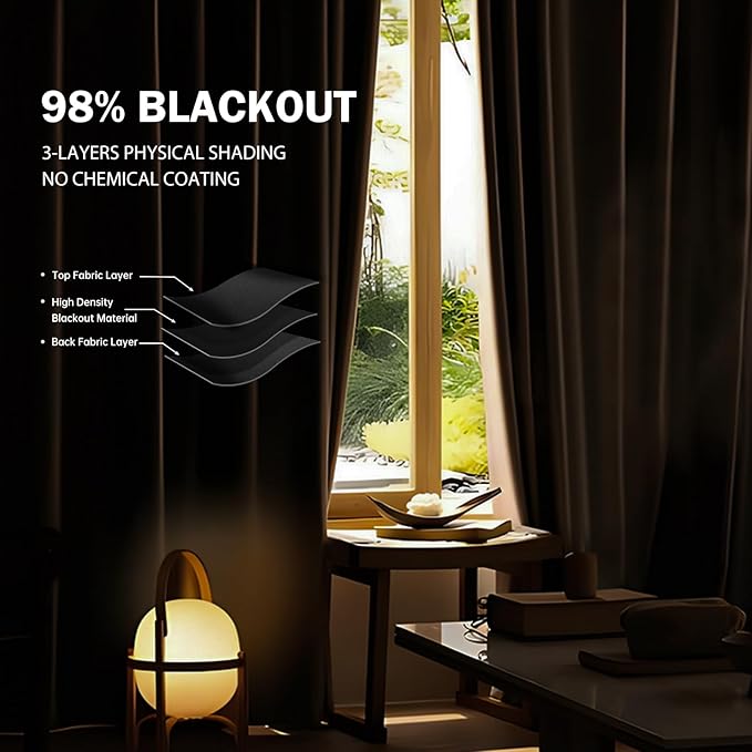 Room Divider Ceiling Mounted Curtains Track Sets Extra Wide Blackout Curtain Flexible Tracks for Bedroom Privacy Partition Separator, 1 Panel Black Drape and White Rail, W10 x H7ft