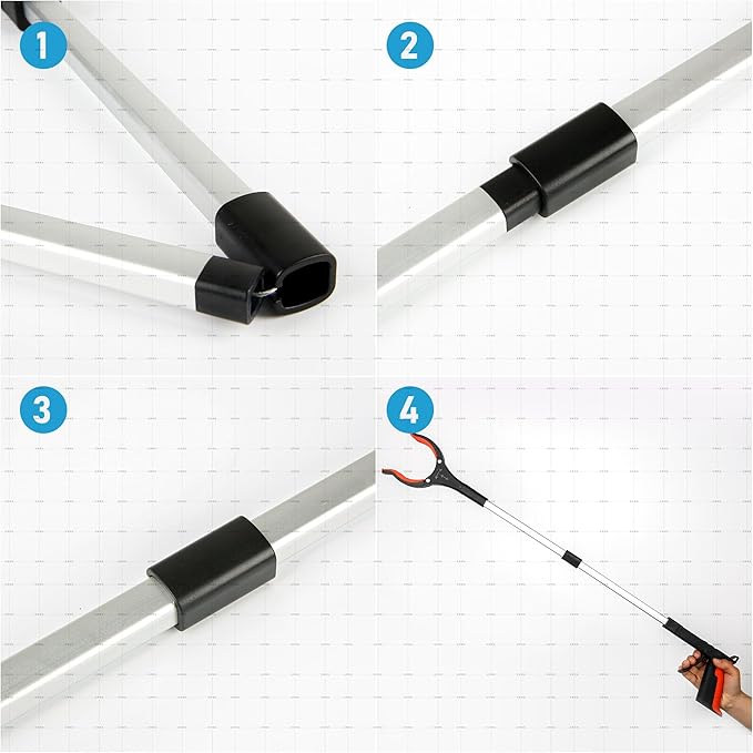 Grabber Reacher Tool, 32" Grabbers for Elderly, Lightweight Extra Long Handy Trash Claw Grabber, Mobility Aid Reaching Assist Tool for Trash Pick Up, Nabber, Litter Picker, Arm Extension (Orange3)