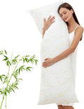 Full Body Pillow with Removable Pillowcase for Adults,（Memory Foam Filling）（Long Pillow for Side Sleepers） （Fluffy and Firm）（Adjustable Filling）（20×54 Inch，Gold）