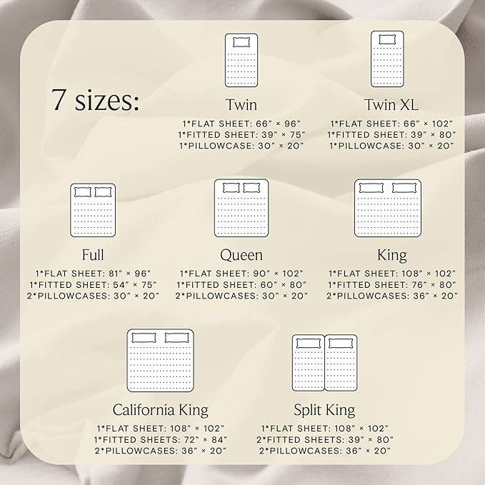 LuxClub 4 PC Sheet Set Bed Sheets Deep Pockets 16" Eco Friendly Wrinkle Free Cooling Machine Washable Hotel Bedding Silky Soft - Linen King