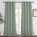 NICETOWN Blackout Sage Green Curtain for Windows 120 inch Long - Thermal Insulated Solid Grommet Room Darkening Drape Sound Reducing for Bedroom/Living Room (1 Panel, W52 x L120)