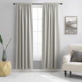 DONREN Light Grey Blackout Curtains for Bedroom -Thermal Insulated Window Treatment Rod Pocket Curtain Drapes (52 W X 84 L,Set of 2 Panels)