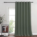 NICETOWN Blackout Curtain for Sliding Glass Door, Grommet Room Divider Curtain Wide Window Treatment Sound Reducing for Bedroom/Kids Room, Dark Mallard, 1 Panel, W80 x L95