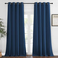 NICETOWN Blackout Window Curtain 90 inch Length - Room Darkening Thermal Insulated Grommet Large Window Treatment Light Blocking for Bedroom/Doorway (Moroccan Blue, 1 Panel, W52 x L90)