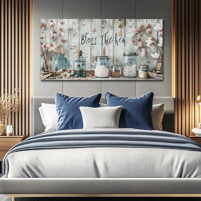 ERQINHUA Large Wall Decor Canvas Painting Wall Art For Living Room Dining Room Decoration Kitchen And Dining Room Painting Artwork Print Picture For Office Bedroom Modern Home Decor 24x48 Inches