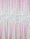 GOER 3.2 ft x 9.8 ft Metallic Tinsel Foil Fringe Curtains Party Photo Backdrop Party Streamers for Birthday,Graduation,New Year Eve Decorations Wedding Decor (1 Pack,Multicolor)