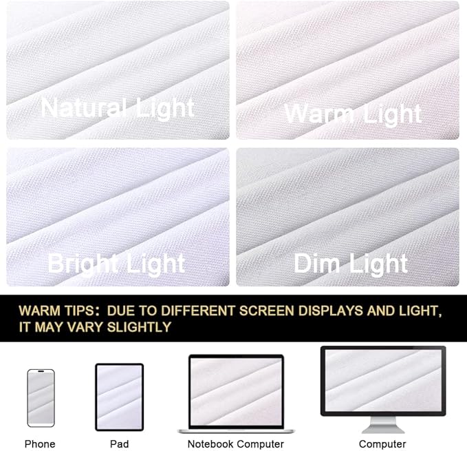 PrinceDeco Blackout Curtains 108 Inches Long 2 Panels Linen Blackout Curtains 100% Black Out Textured Thermal Insulated with White Liner Anti Rust Grommet Top,W52 x L108, Pure White